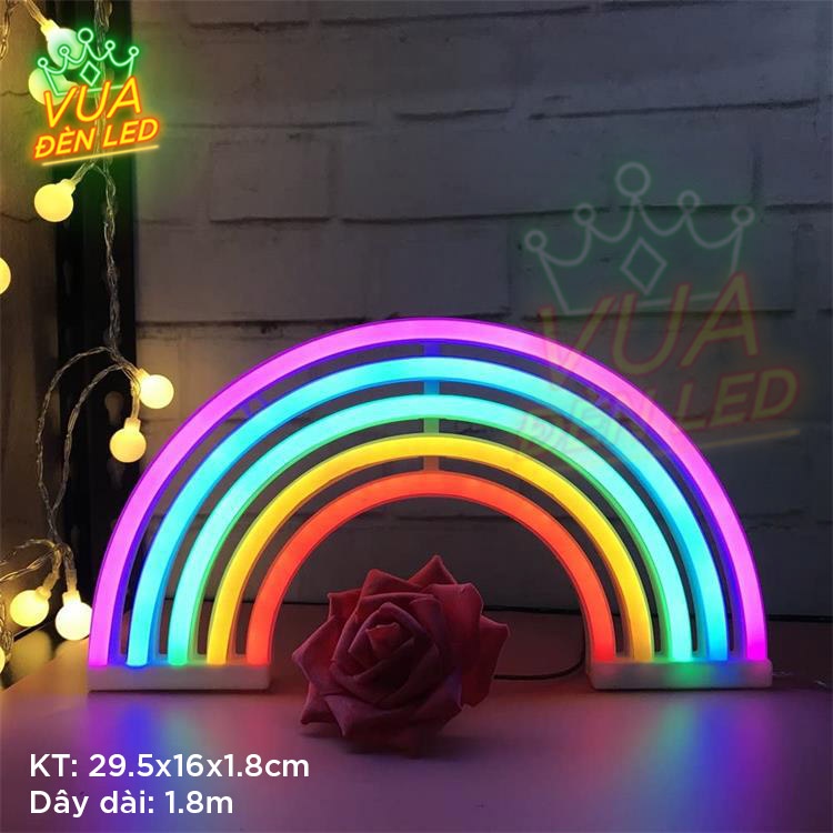 Đèn led neon trang trí phòng ngủ treo trường đa dạng kiểu dáng màu sắc, đèn neon decor