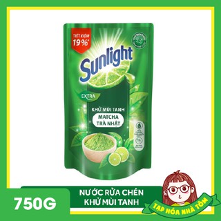 Nước rửa chén Sunlight Matcha Trà xanh Dạng túi 750G