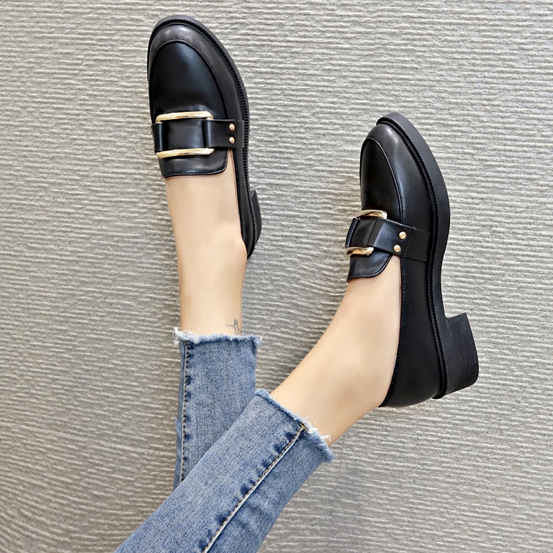 Giày lười da phong cách Hàn Quốc dành cho nữ