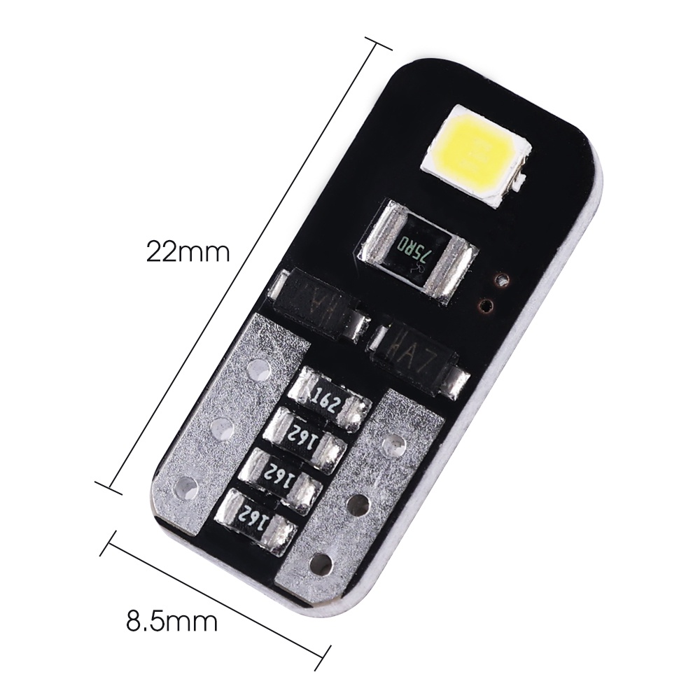Bộ 10 Đèn Led T10 2835 2SMD Siêu Sáng Tiết Kiệm Năng Lượng Cho Xe Hơi