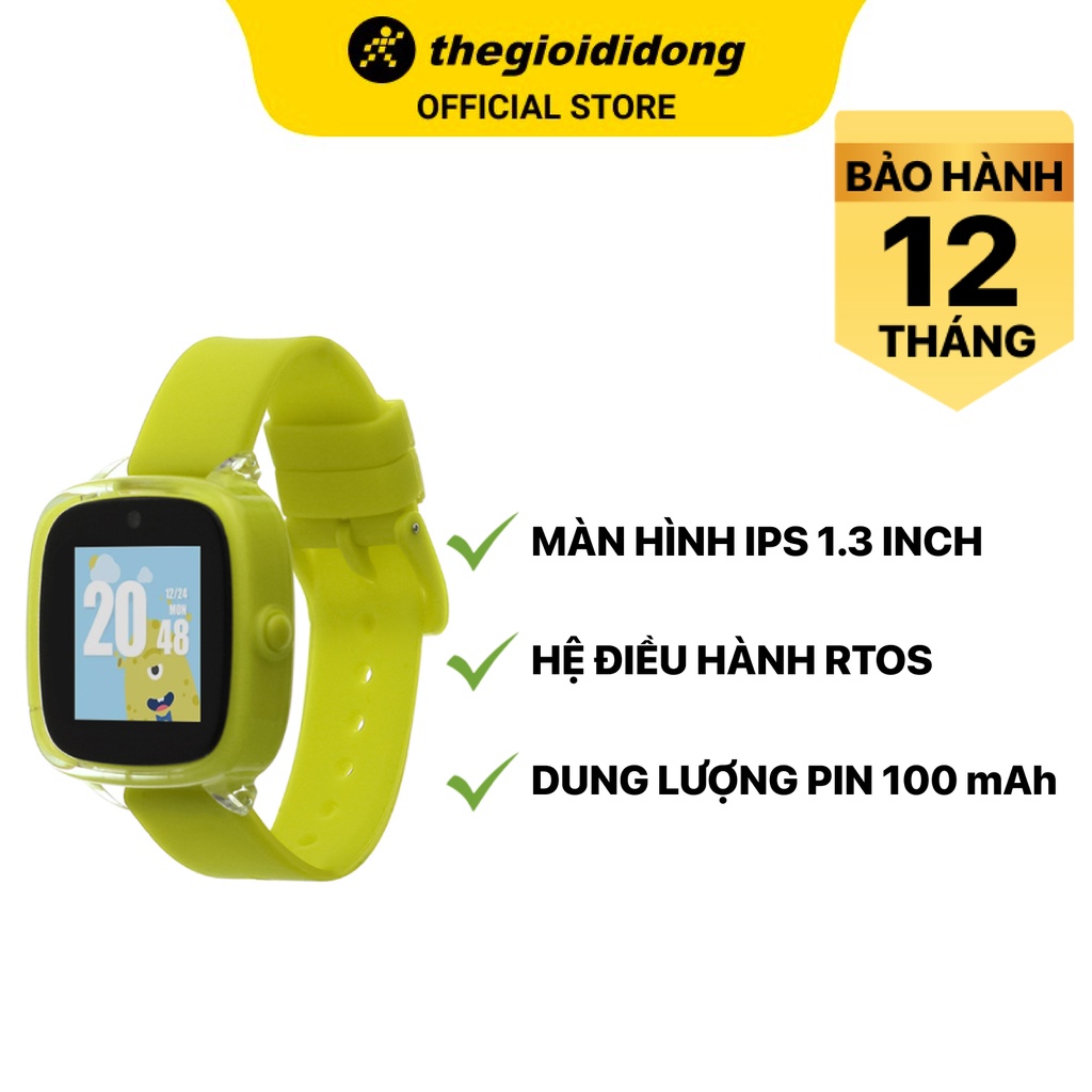 Đồng hồ thông minh trẻ em Oaxis MyFirst Fone D2 Vàng có định vị GPS màn hình IPS 1.3&quot; - Chính hãng BH 12 tháng