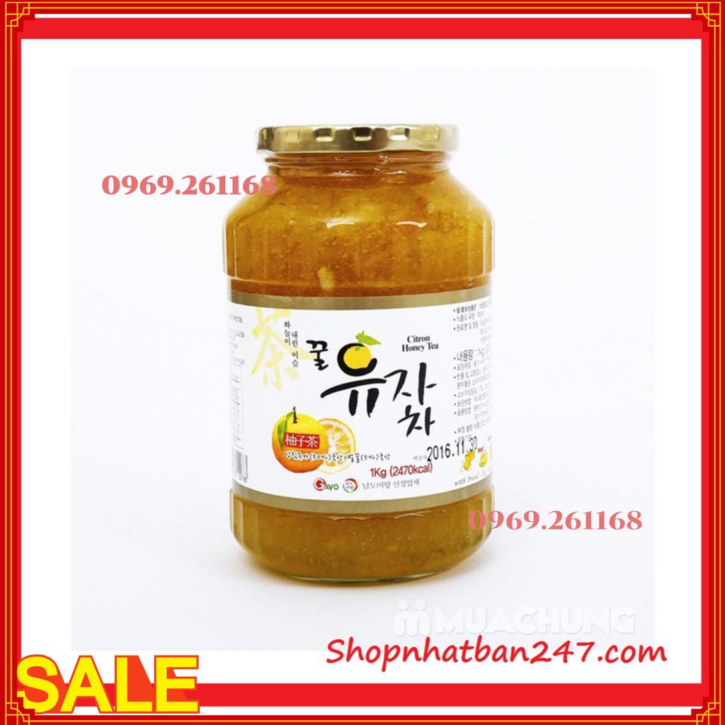 [Date 2022] Mật ong Chanh Hàn Quốc (Lọ thuỷ tinh 1kg)