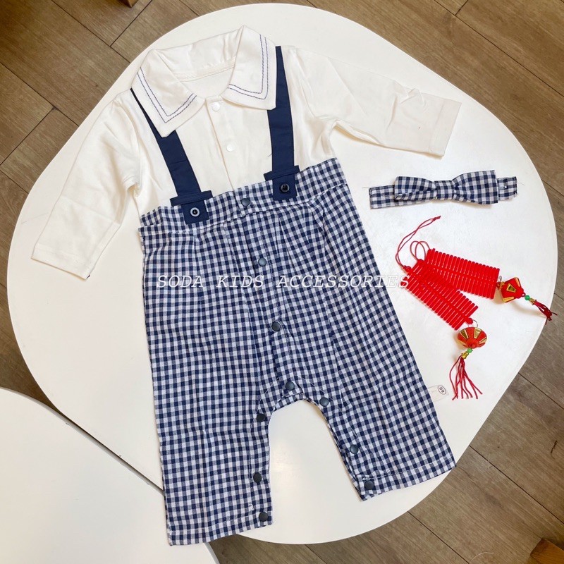 Bộ liền công tử nơ caro (Ảnh thật)