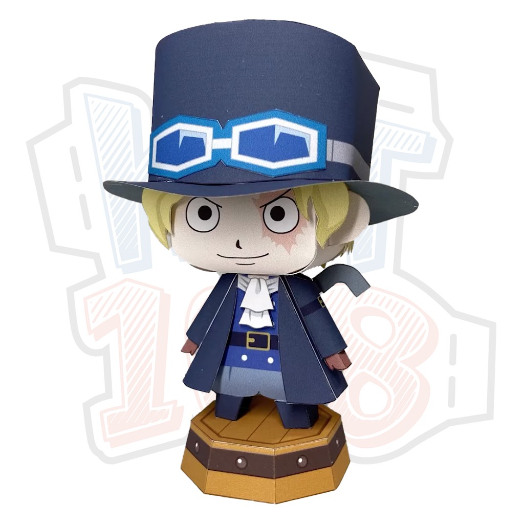 Mô hình giấy Anime Chibi Sabo - One Piece + kit mô hình hộp trang trí