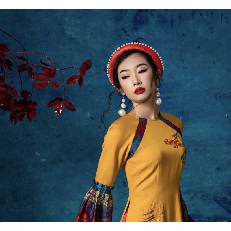 Mấn áo dài viền trai