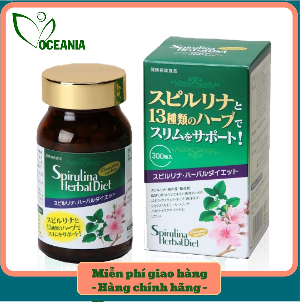 Tảo Spirulina Herbal Diet - Thải độc giảm cân (300viên) Chính hãng thumbnail