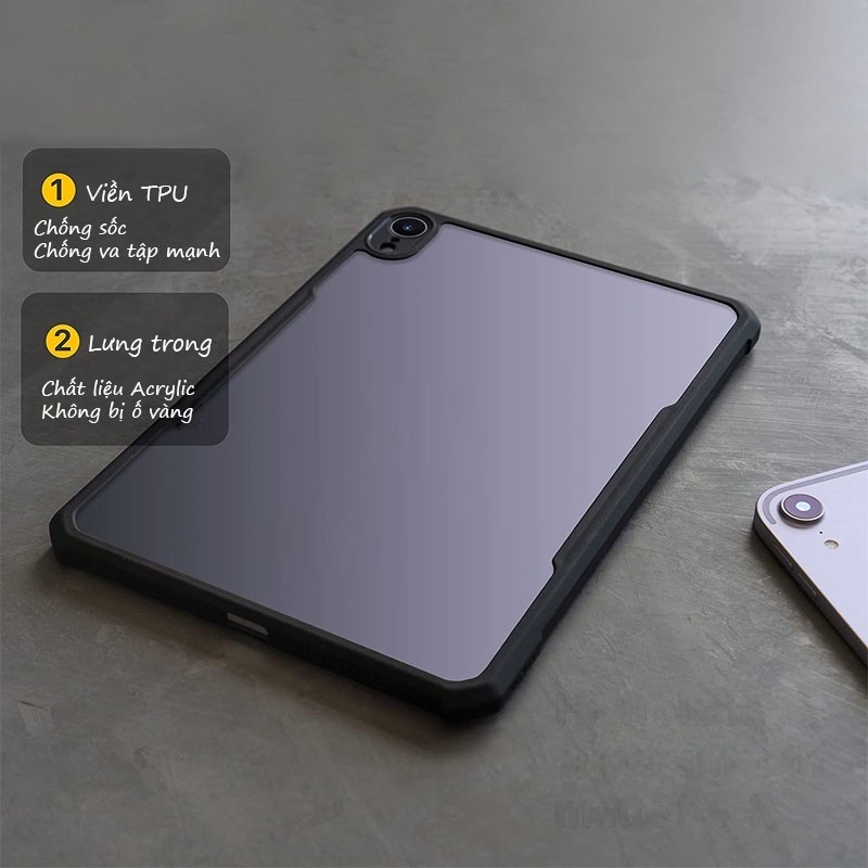 Ốp lưng XUNDD iPad mini 6 / 5 / 4 / 3 / 2 / 1 Mặt lưng trong, Viền TPU, Chống sốc