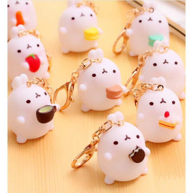 Móc khoá cứng đẹp thỏ molang cute rabbit keychain