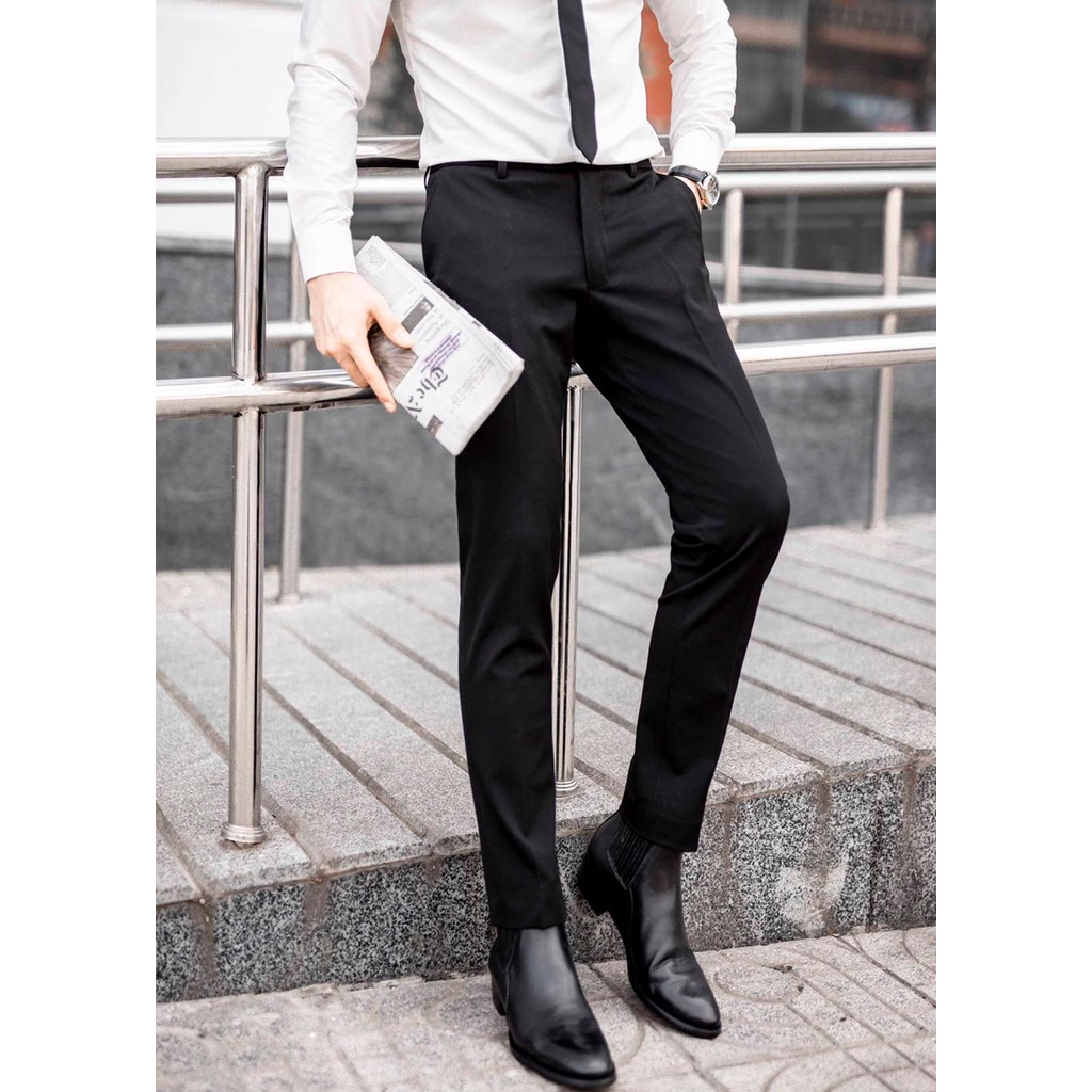 Quần Âu Ống Rộng Suông Nam Dáng Đứng Kiểu Baggy Vải Đẹp Co Giãn Nhẹ Không Phai Màu Ít Xù Lông Ít Bám Bụi