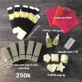 Bộ làm son sáp 5 cây