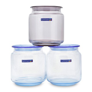 Bộ 3 hũ thủy tinh màu luminarc rondo solid color 500ml l9850