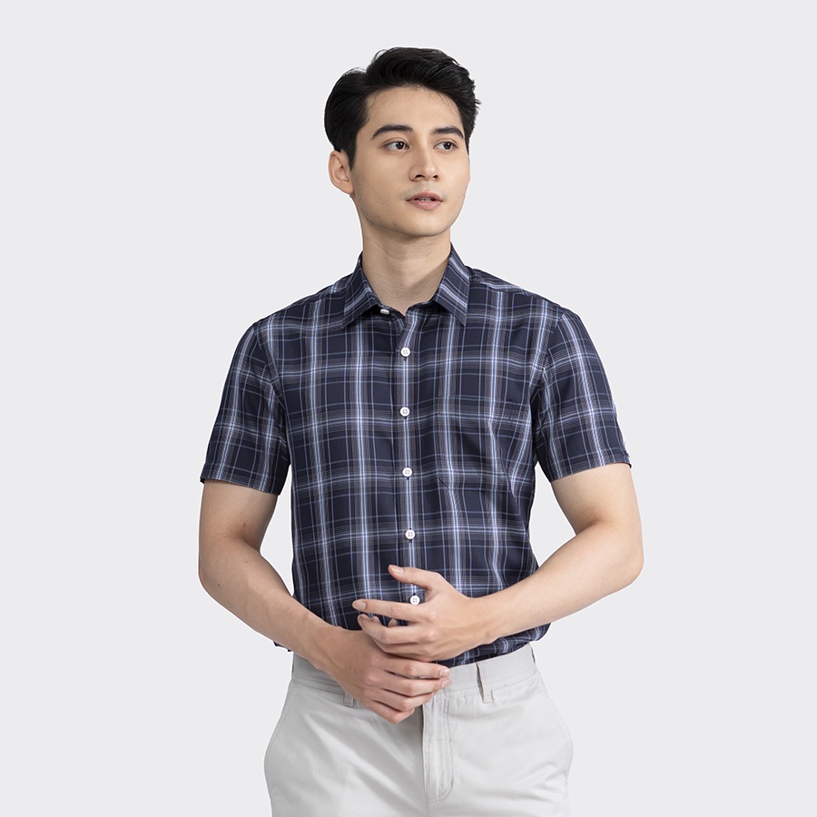 Áo sơ mi nam ngắn tay Aristino phom suông rộng, thiết kế nam tính, lịch lãm -  ASS471S2