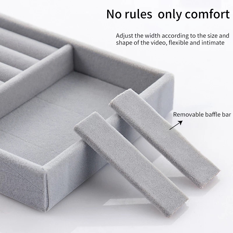 Hộp Đựng Trang Sức Hình Chữ Nhật Bằng Nhung Sang Trọng Ốp