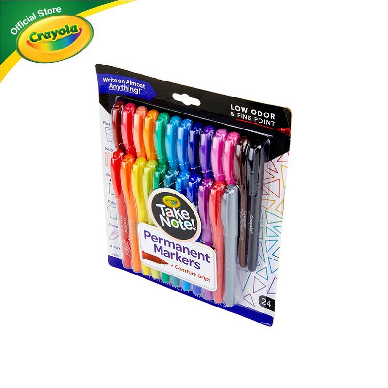 Bộ 24 cây Bút lông màu Ghi chú Crayola tạm thời