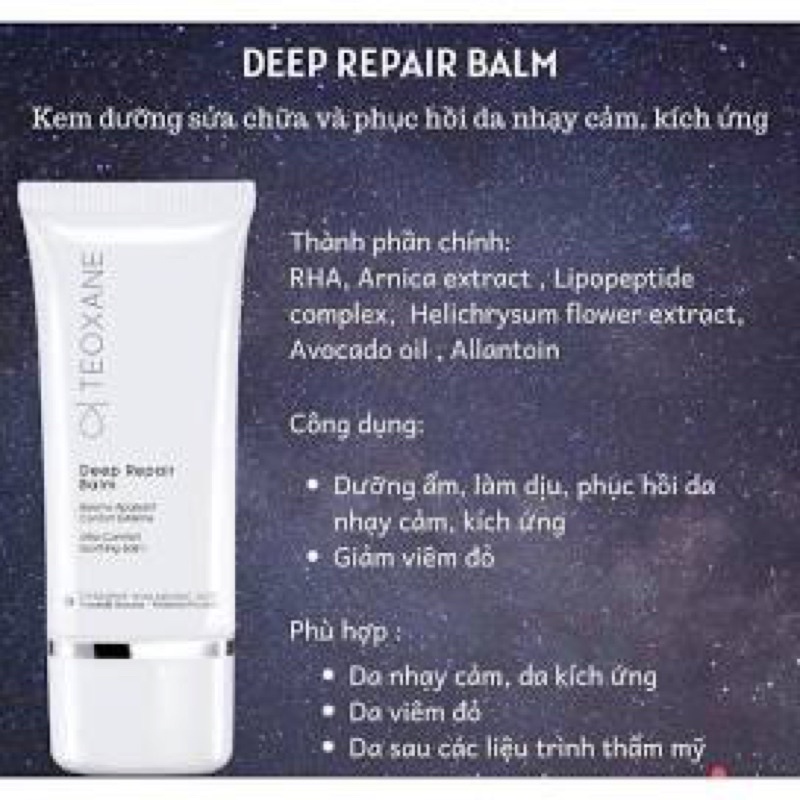 Kem dưỡng siêu phục hồi Teoxane Deep Repair Balm cho da nhạy cảm, da treatment