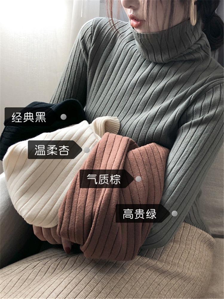 Áo Len Tay Dài Cổ Lọ Thời Trang Dành Cho Nữ