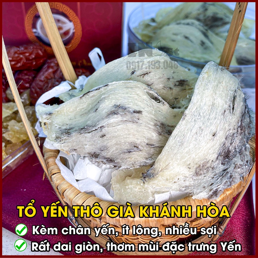 COMBO Tổ Yến Thô & Chân Yến Thô ÍT LÔNG (TẶNG NHÍP)_ Yến Sào Khánh Hòa INest