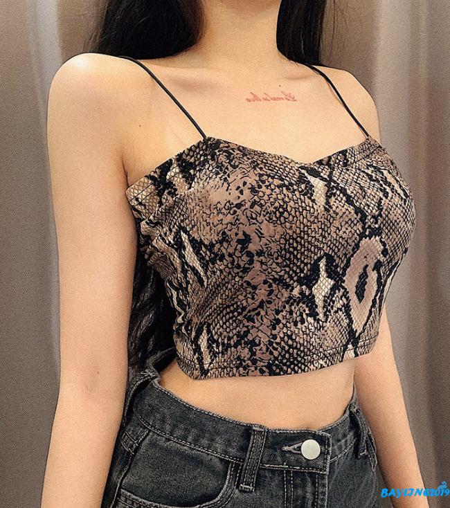 Áo Không Tay Họa Tiết Da Rắn Thời Trang Quyến Rũ Cho Nữ | BigBuy360 - bigbuy360.vn