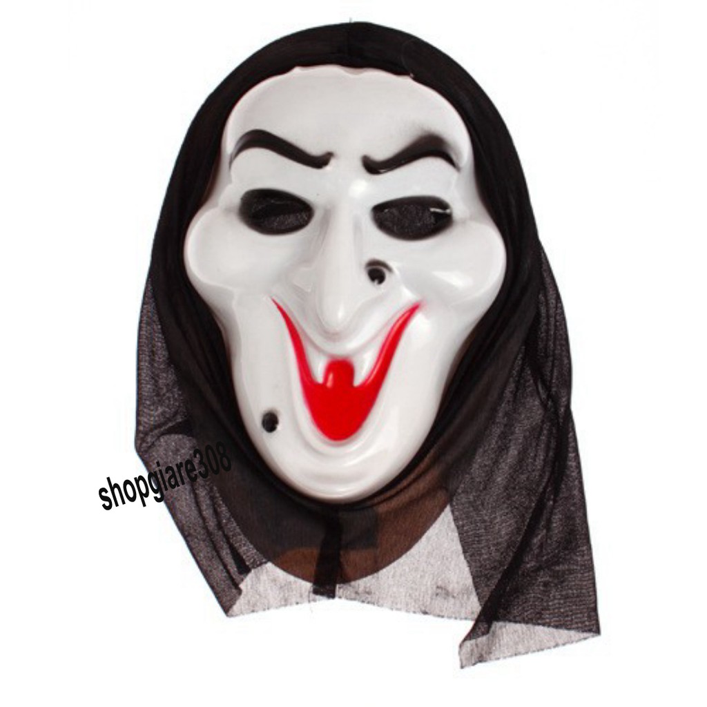(hàng về)Mặt nạ phù thủy nốt ruồi- Mặt nạ halloween Scream Sát nhân giấu mặt-Mặt nạ ghost team
