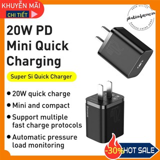 Củ sạc nhanh, nhỏ gọn Baseus Super Si Quick Charger 20W