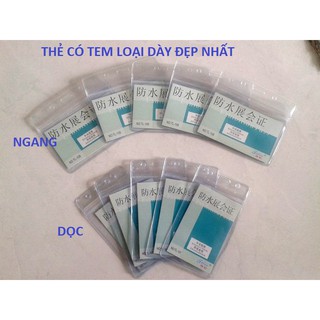 combo 10 thẻ đeo nhân viên, bao nhựa dẻo trong đựng thẻ dọc hoặc ngang, sỉ mọi miền tổ quốc