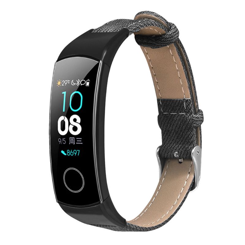 Dây Đeo Thay Thế Chất Liệu Da Denim Cho Huawei Honor Band 5 / 4