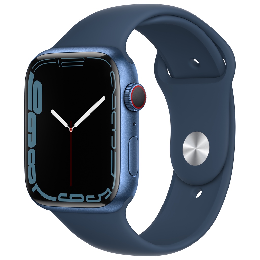 Đồng Hồ AP PLE Watch Series 7 GPS, 41mm Viền Nhôm Xanh Dương+Dây Cao Su Xanh Dương MKN13VN/A
