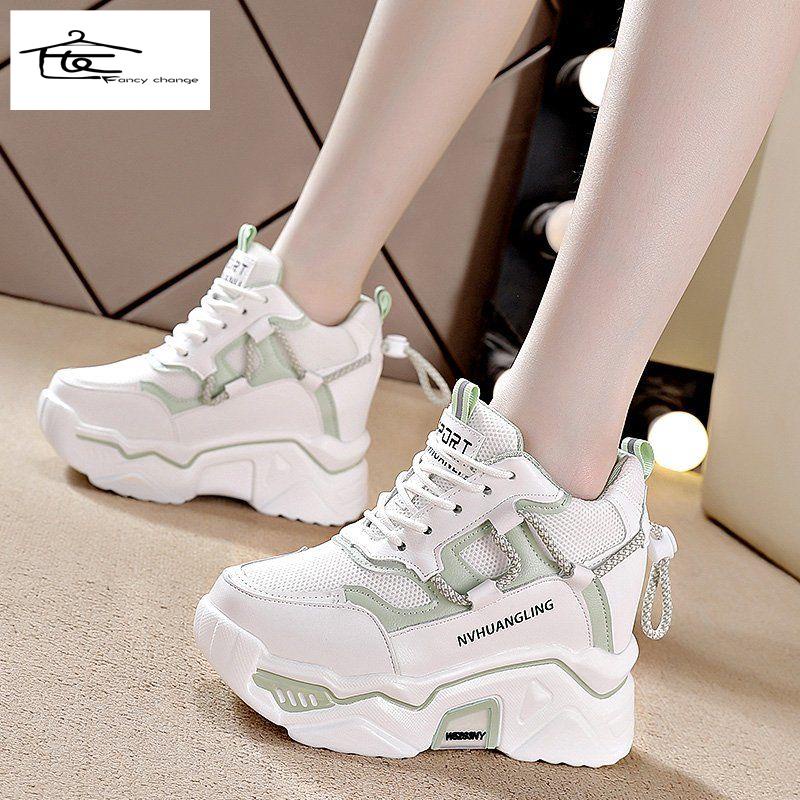 Giày Thể Thao Nữ Đế Dày Tăng Chiều Cao Phong Cách Mới Năm 2021