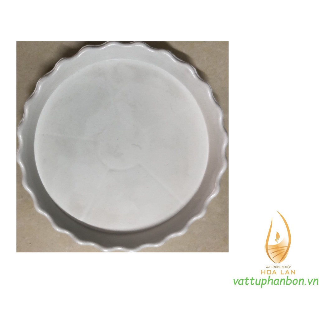 Đĩa lót chậu tròn khía Phi 13cm - #048D#