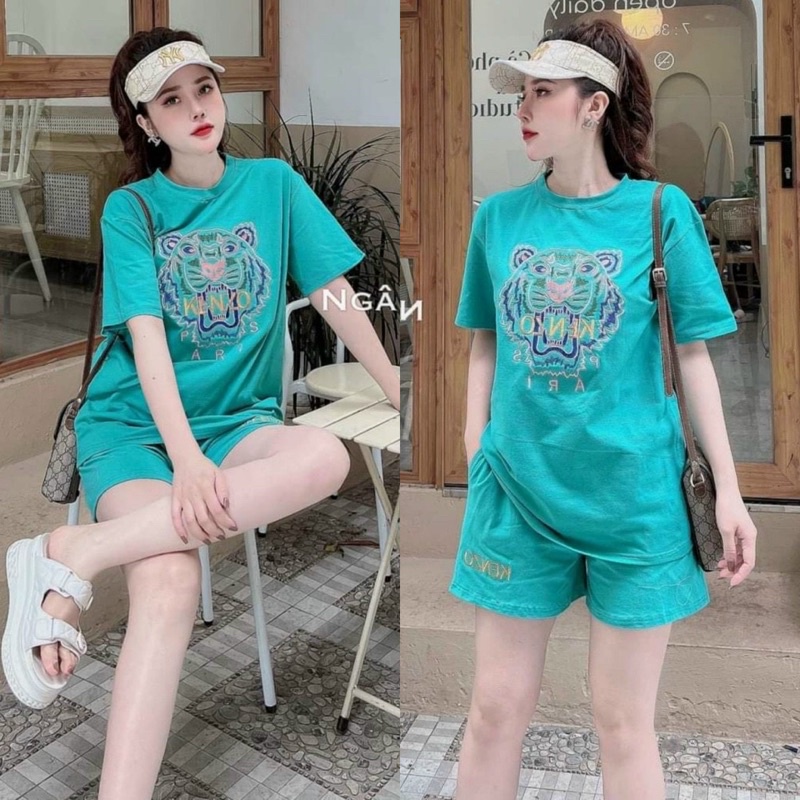 SÉT BỘ THUN COTTON ÁO THÊU HT CỌP KÈM ẢNH CHỤP THẬT 100 %