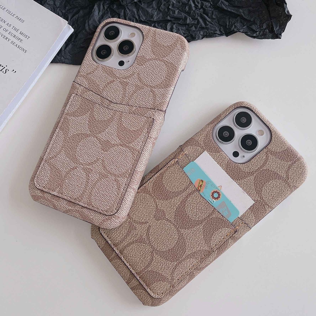 Ốp Điện Thoại Da Có Ngăn Đựng Thẻ Cho iPhone14Max 13promax 12 11 xsmax xr xs