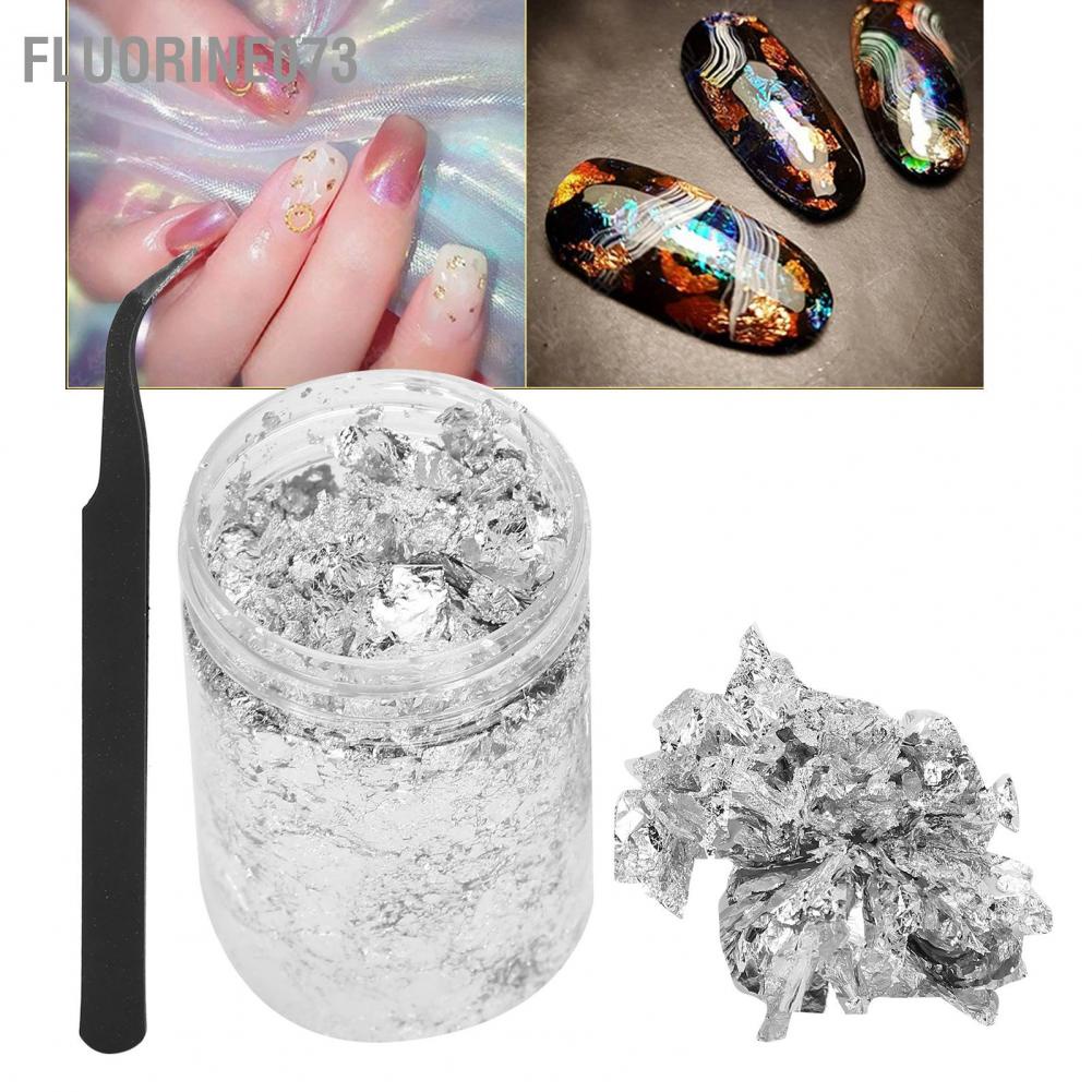 [Hàng mới về] Lá nhôm màu bạc lấp lánh đính móng tay nghệ thuật 10g