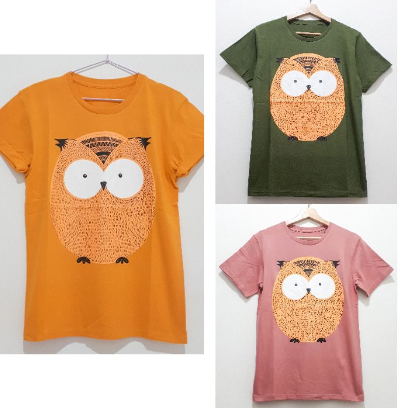 Áo Thun Nữ In Hình Chim Cú Mèo 30s