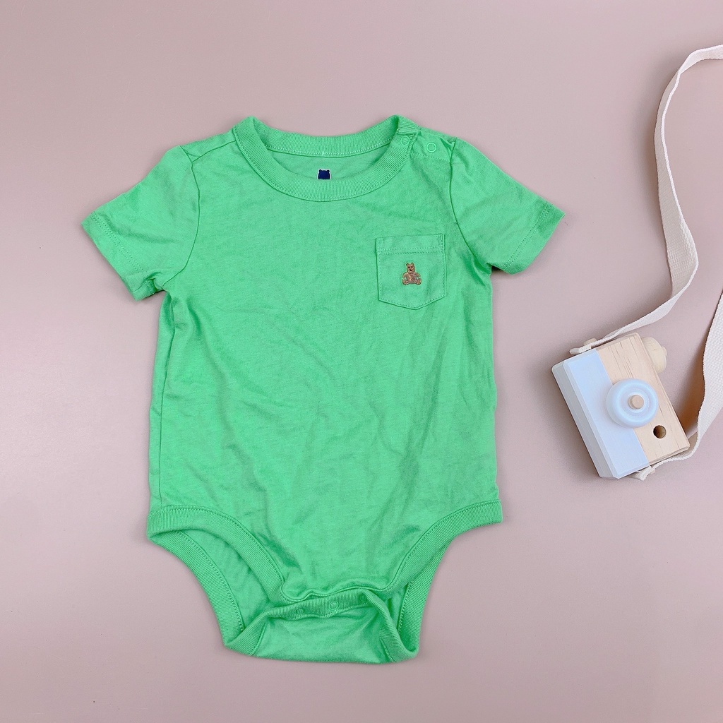 Body chip cotton Babygap BT trơn nhiều màu túi ngực 3 - 24m