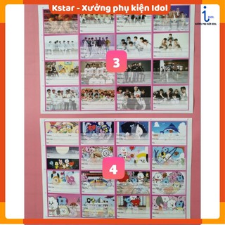 Set nhãn vở in hình Bangtan BP