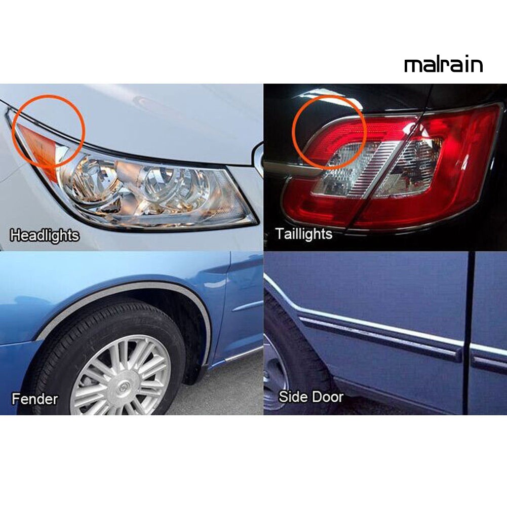 【VIP】Car Vent Grill Switch Strip Radio Trim Air Outlet Decorative Chrome Line Accessory