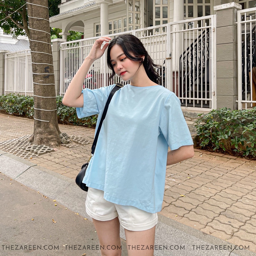 ÁO XẺ VẠT SAU ZAREEN VOA88 XANH DƯƠNG