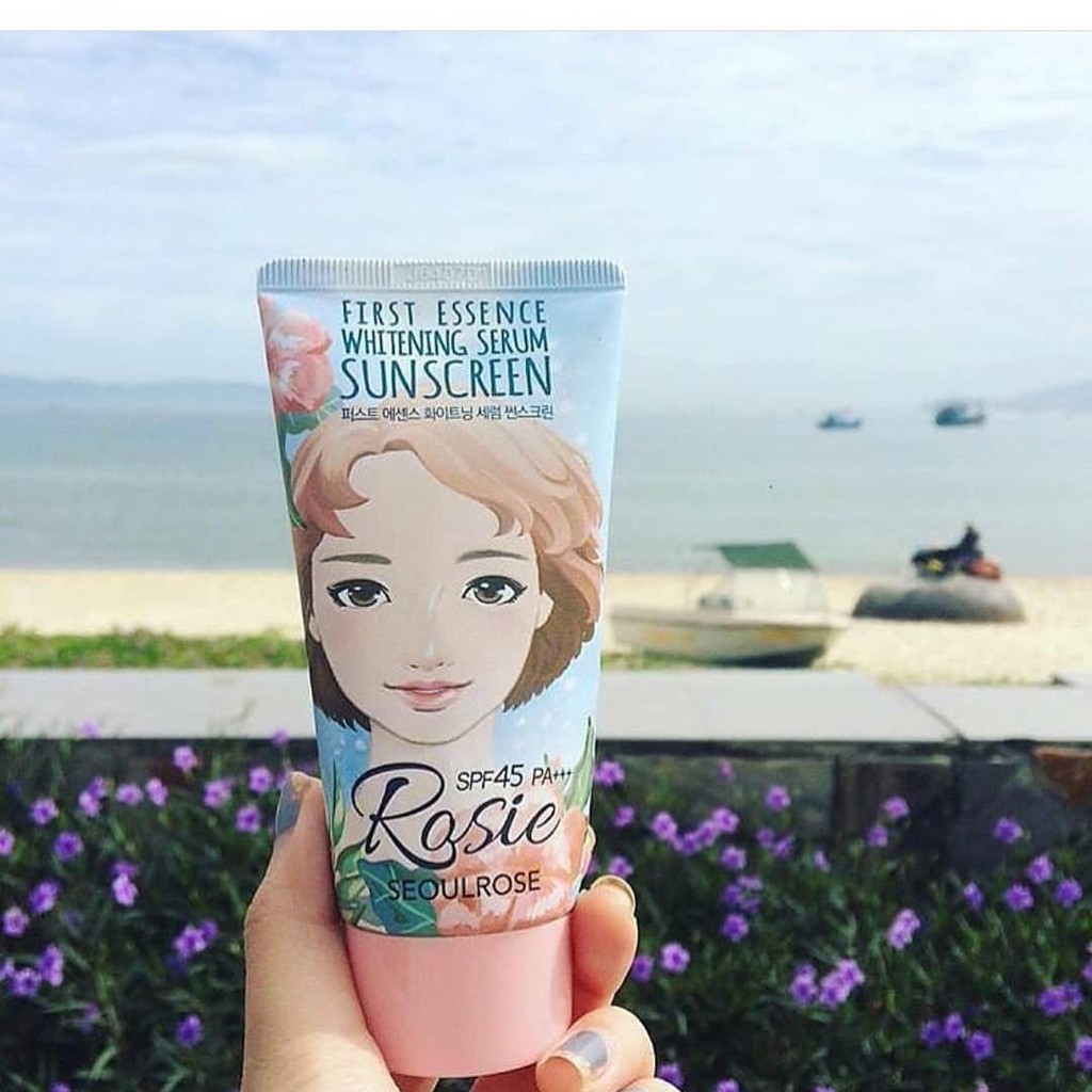 Kem Chống Nắng SeoulRose Rosie First Essence Whitening Serum Suncreen SPF 45+ PA+++ | BigBuy360 - bigbuy360.vn