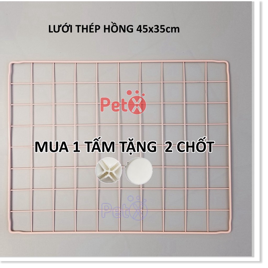 Lưới sắt thép lắp ghép đa năng 45x35 cm, tặng kèm 2 chốt cho mỗi tấm, chọn màu đen, hồng, trắng