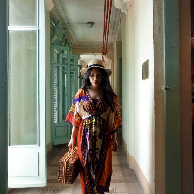 Đầm maxi thổ cẩm
