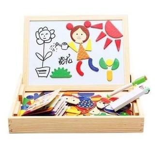Bộ Đồ Chơi Xếp Hình Nam Châm Gỗ💥 FREESHIP💥 Đồ Chơi Giáo Dục Bộ Tranh Ghép Nam Châm 2 Mặt Bằng Gỗ Cho Bé Sáng Tạo