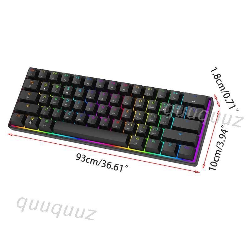 Bàn Phím Cơ Gaming Mini 60% 61 Phím Rgb