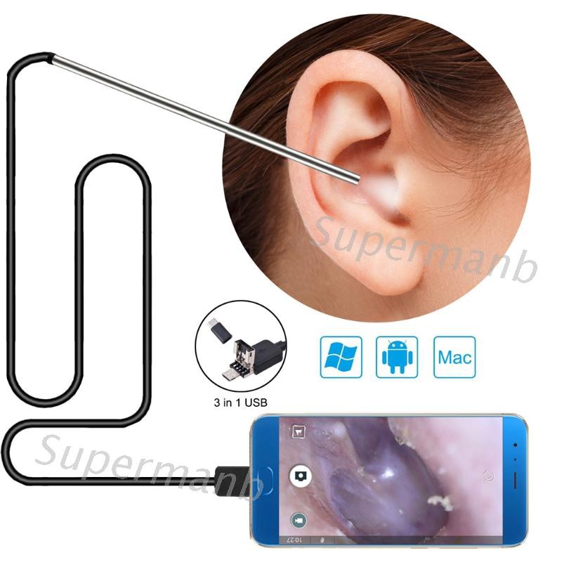 3 in 1 Professional Multifunctional In Ear Cleaning Endoscope Visual Ear Spoon