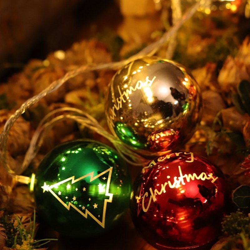 Dây Đèn LED 2M 10 Bóng Dùng Pin Trang Trí Cây Thông Noel