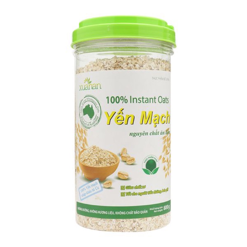 Yến Mạch Xuân An Nguyên Chất Ăn Liền , nhập khẩu từ Úc hộp 800g