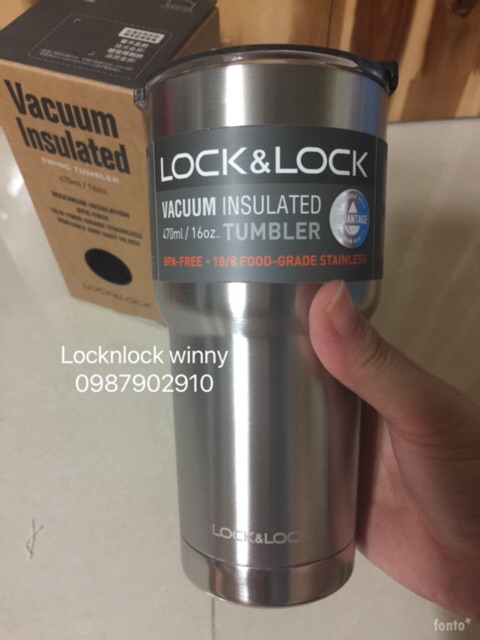 Ly giữ nhiệt Lock&Lock Swing Tumbler màu bạc