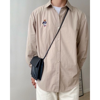 Áo sơ mi nam basic thêu hình - BEAR SHIRT.
