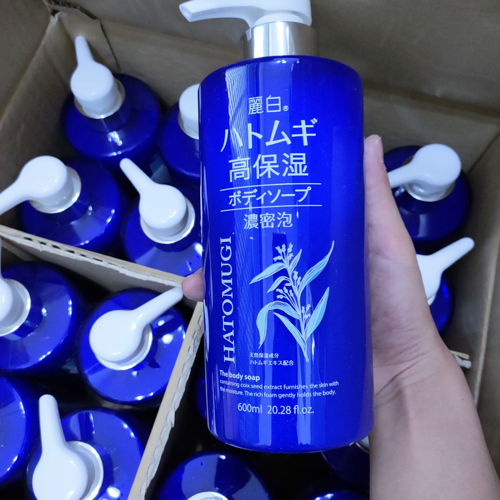 Sữa Tắm Dưỡng Ẩm Sâu &amp; Làm Sáng Da Hatomugi Nhật Bản (chai 600ml)