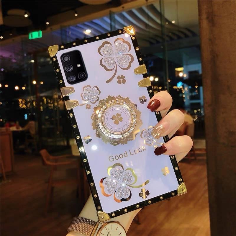 Ốp điện thoại vuông chống sốc có giá đỡ đính đá mẫu mới thời trang cho Samsung A52 A51 A31 A20 A30 A50 A30S A50S A60 M40 M10S