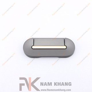Tay nắm tủ hiện đại màu xám viền vàng NK381-64XV